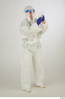 Photos Daya Jones Nurse in Protective Suit Pose preparing test…